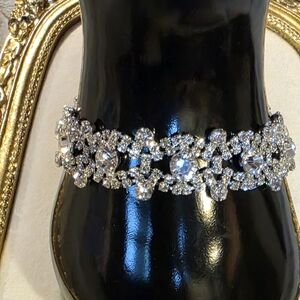 Elegant Silver Crystal Bracelet.  Great For Wedding